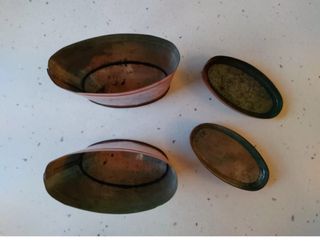 Scatole metallo vintage porta tabacco 1930