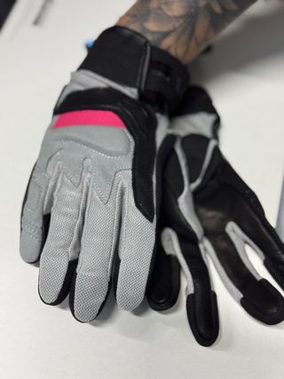 Guantes moto mujer color gris