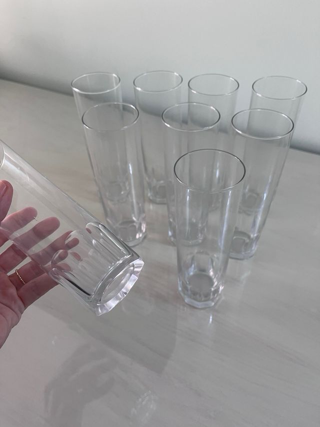 Vasos de tubo cristal