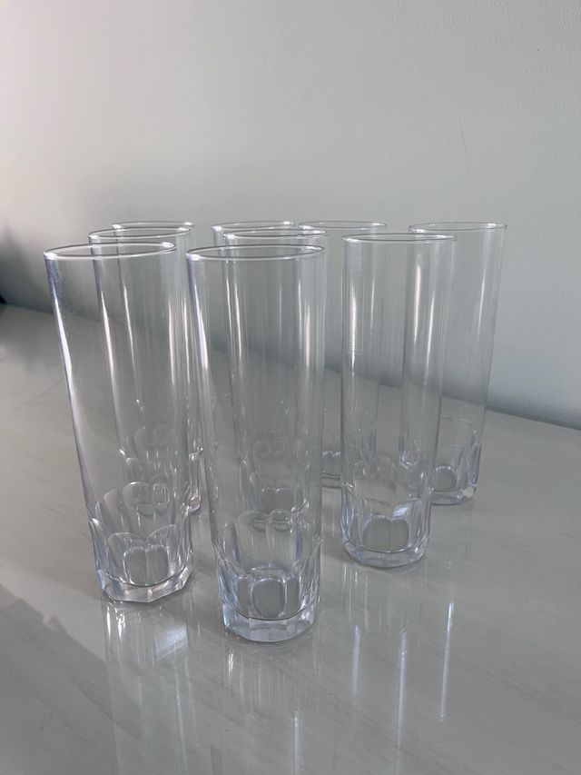 Vasos de tubo cristal