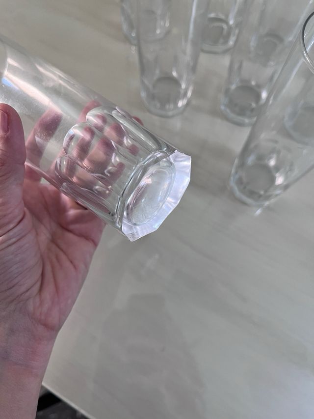 Vasos de tubo cristal