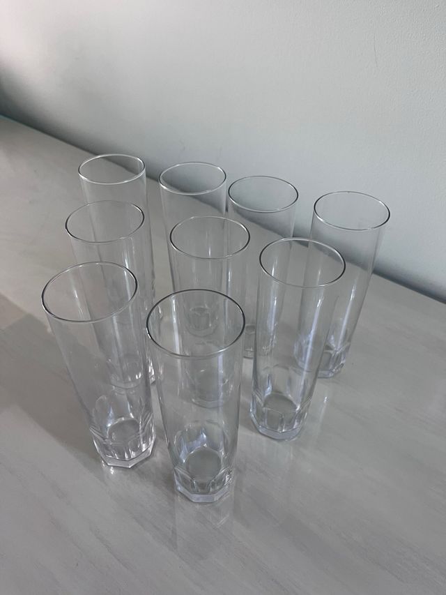 Vasos de tubo cristal