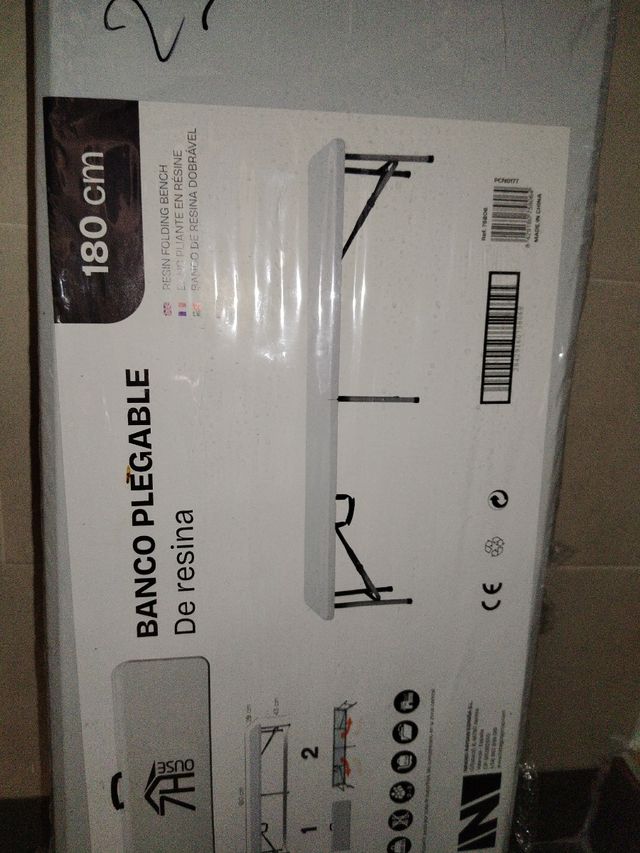 Banco plegable de resina 180cm