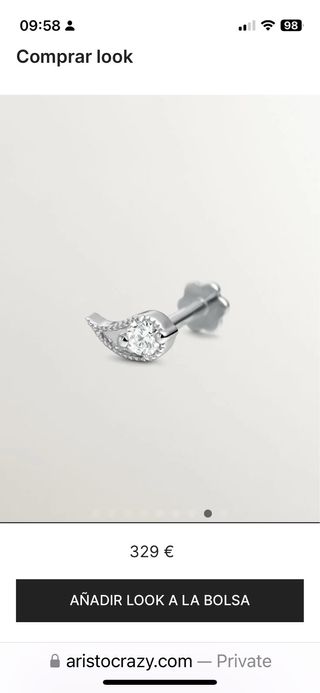 Piercing oro con diamante Aristocrazy ORIGINAL