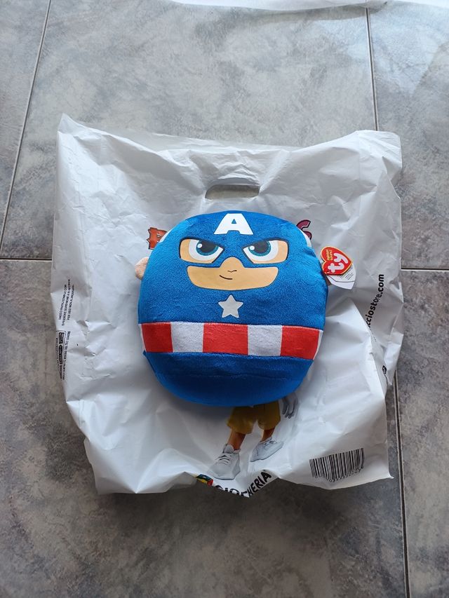 CUSCINO TY SQUISH A BOOS CAPITAN AMERICA 2