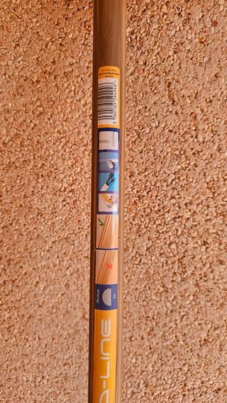 Canaleta semicircular, color madera.