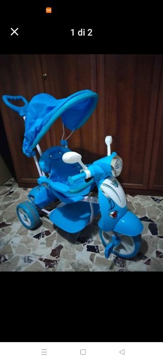 Triciclo vespa con musiche per bambini