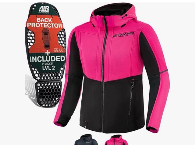 Chaqueta moto SHIMA Lady Negro/Rosa - Como Nueva!