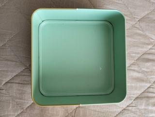 Scatola Fossil vintage di latta.