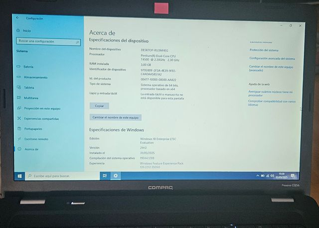 Ordenador portatil HP Compaq CQ56