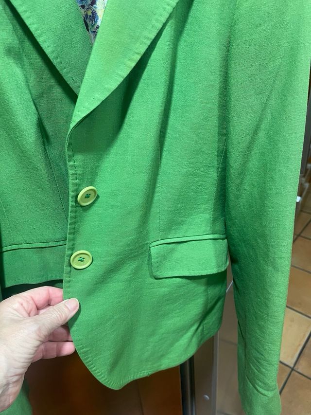 Americana de lino verde de Etro