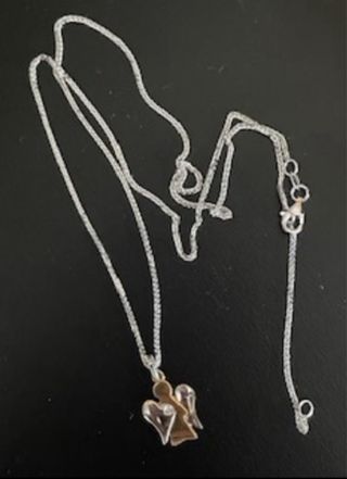 Cadena y colgante ángel oro 18 kilates