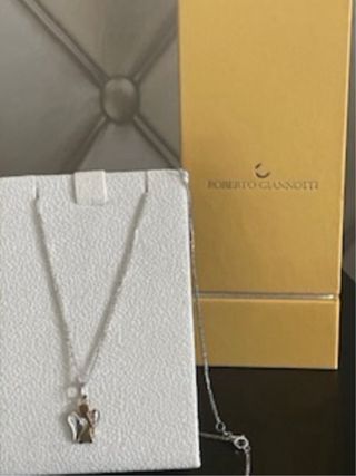Cadena y colgante ángel oro 18 kilates