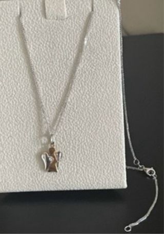 Cadena y colgante ángel oro 18 kilates