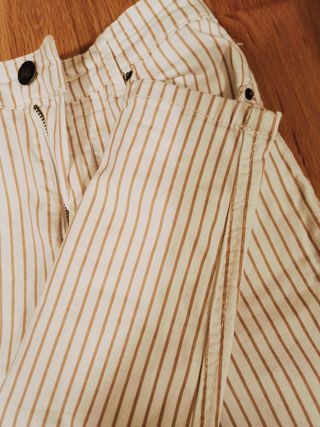 Jeans rayas tiro alto
