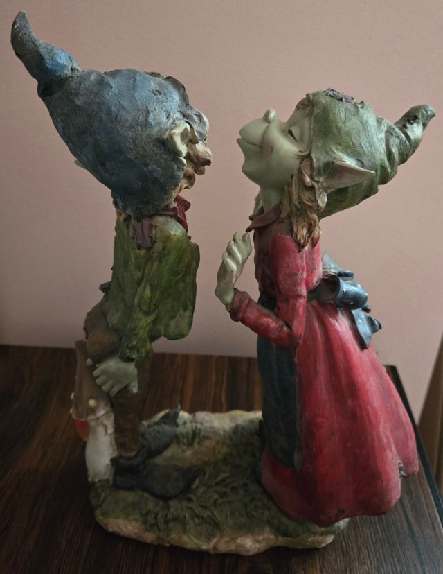 Coppia Elfi - gnomi - folletti Pixies