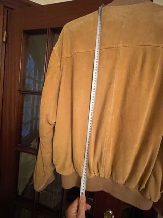 Cazadora de hombre de ante y reversible en lino.