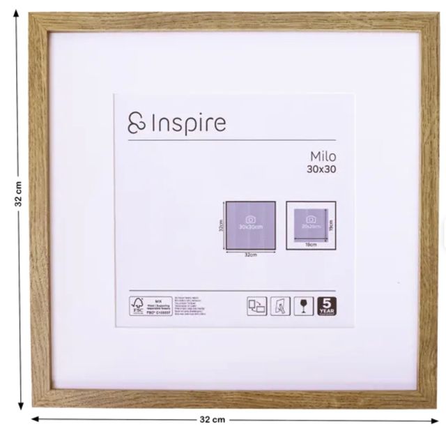 Marcos 5 unidades NUEVOS 30x30 madera y vidrio