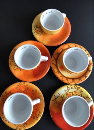 Tazze tazzine piattino set 5 pezzi Thun Mexico