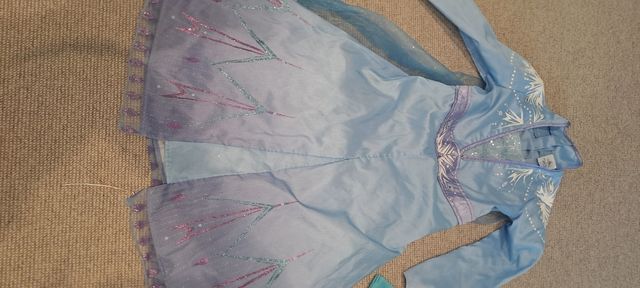 Disfraz Elsa Frozen 2 t.7-8 años y zapatos