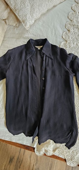 Camisa negra zara