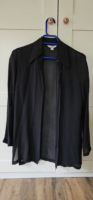 Camisa negra zara