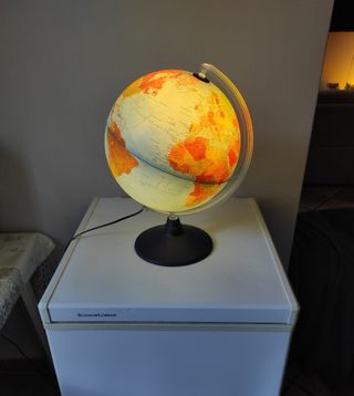 Mappamondo luminoso Vintage a lampada da tavola 