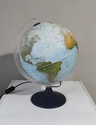 Mappamondo luminoso Vintage a lampada da tavola 