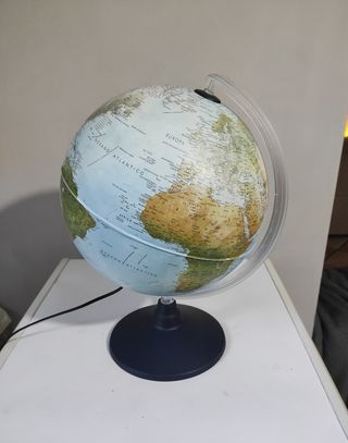 Mappamondo luminoso Vintage a lampada da tavola 