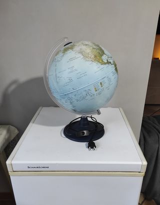 Mappamondo luminoso Vintage a lampada da tavola 
