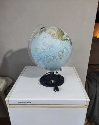 Mappamondo luminoso Vintage a lampada da tavola 