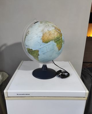 Mappamondo luminoso Vintage a lampada da tavola 