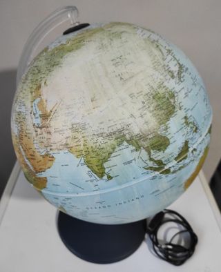 Mappamondo luminoso Vintage a lampada da tavola 