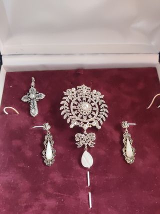 Aderezo fallera plateado 