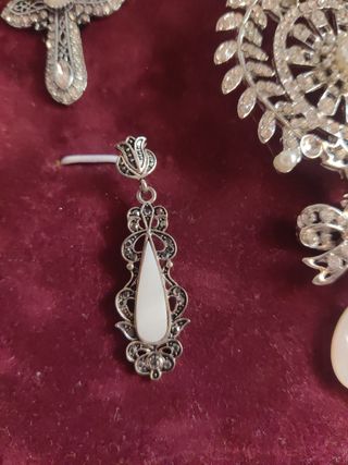 Aderezo fallera plateado 