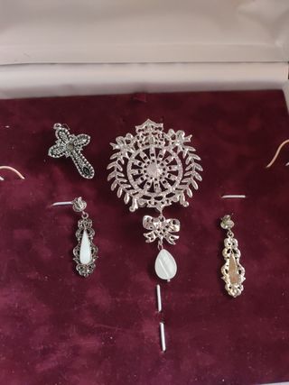 Aderezo fallera plateado 