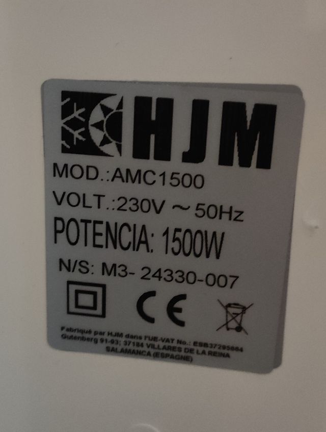 2 Emisores térmicos cerámicos HJM 1000w y 1500w