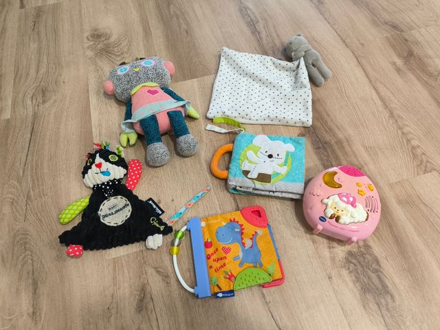 Kit juguetes bebe proyector luz con música, dudus,