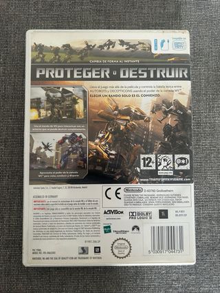 Juego wii TRANSFORMERS