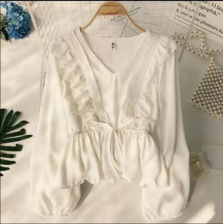 Blusa Branca Manga Comprida