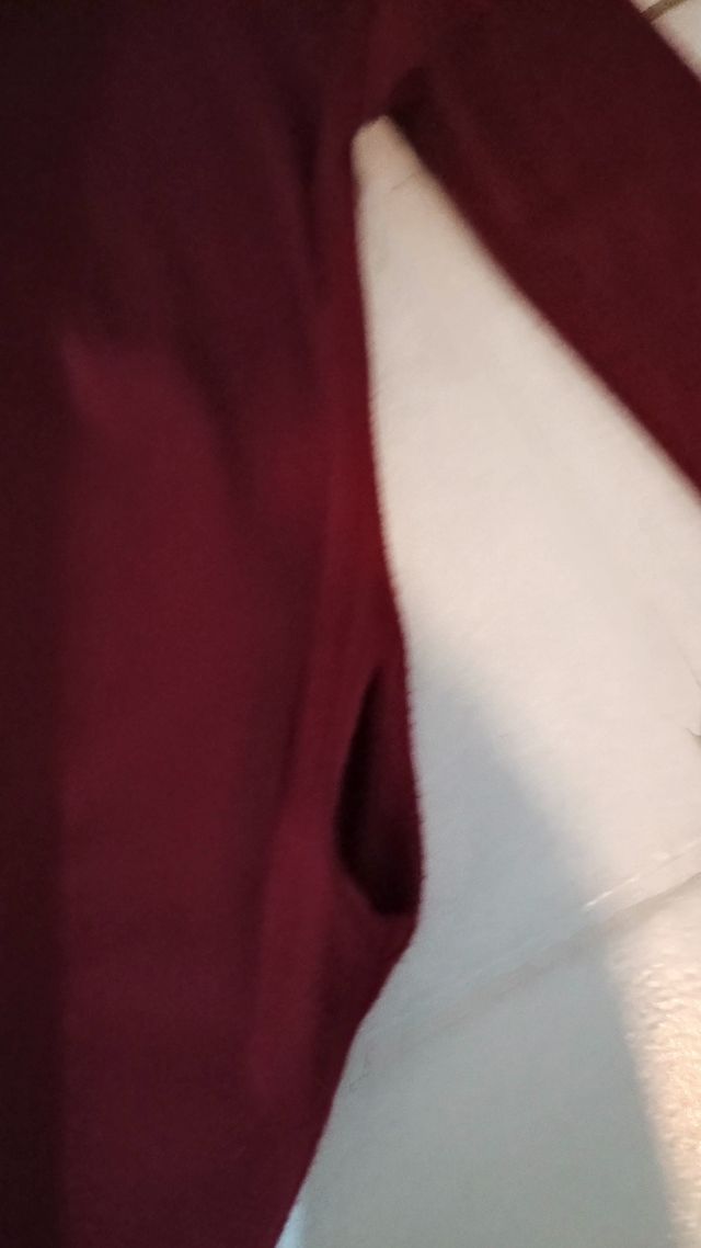 Abito rosso bordeaux tg M 38 con tasche