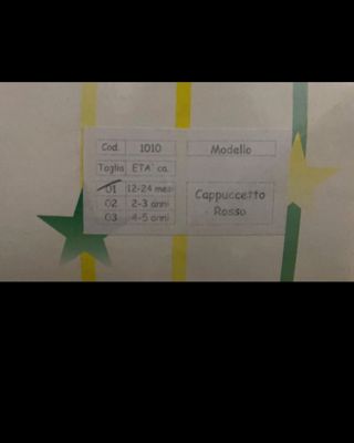 Vestito Cappuccetto Rosso