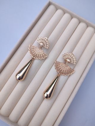 Pendientes de flamenca abanico