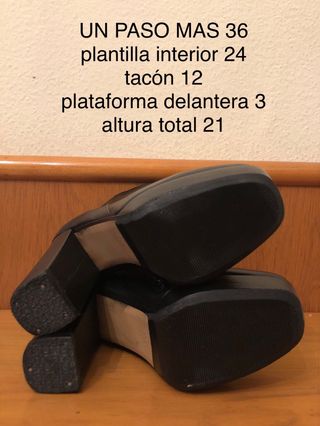 UN PASO MÁS botines tacón 36