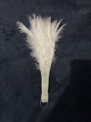 Abanico Blanco Con Plumas 