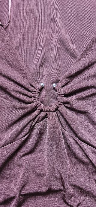 Vestido PULL and BEAR marrón satinado