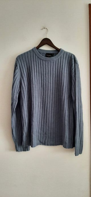 JERSEY DE PUNTO AZUL GRISACEO