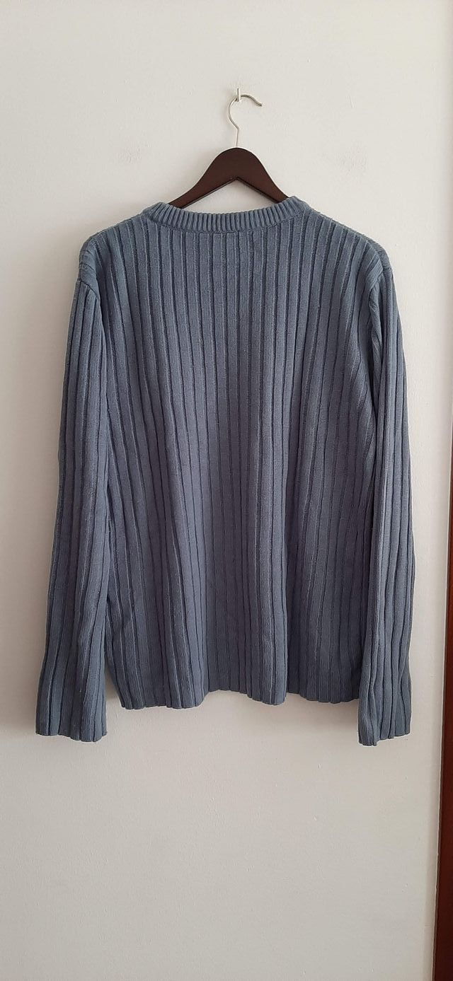 JERSEY DE PUNTO AZUL GRISACEO