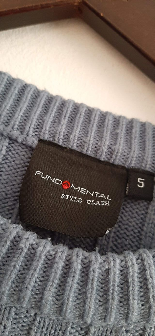 JERSEY DE PUNTO AZUL GRISACEO