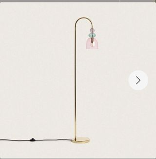 Lampara de pie de cristal